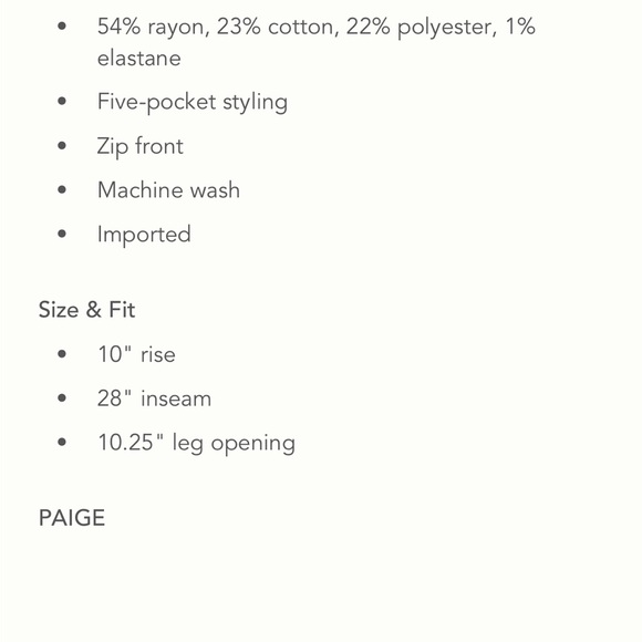 Paige Hoxton Jeans. Black. Size 30. - Picture 8 of 9